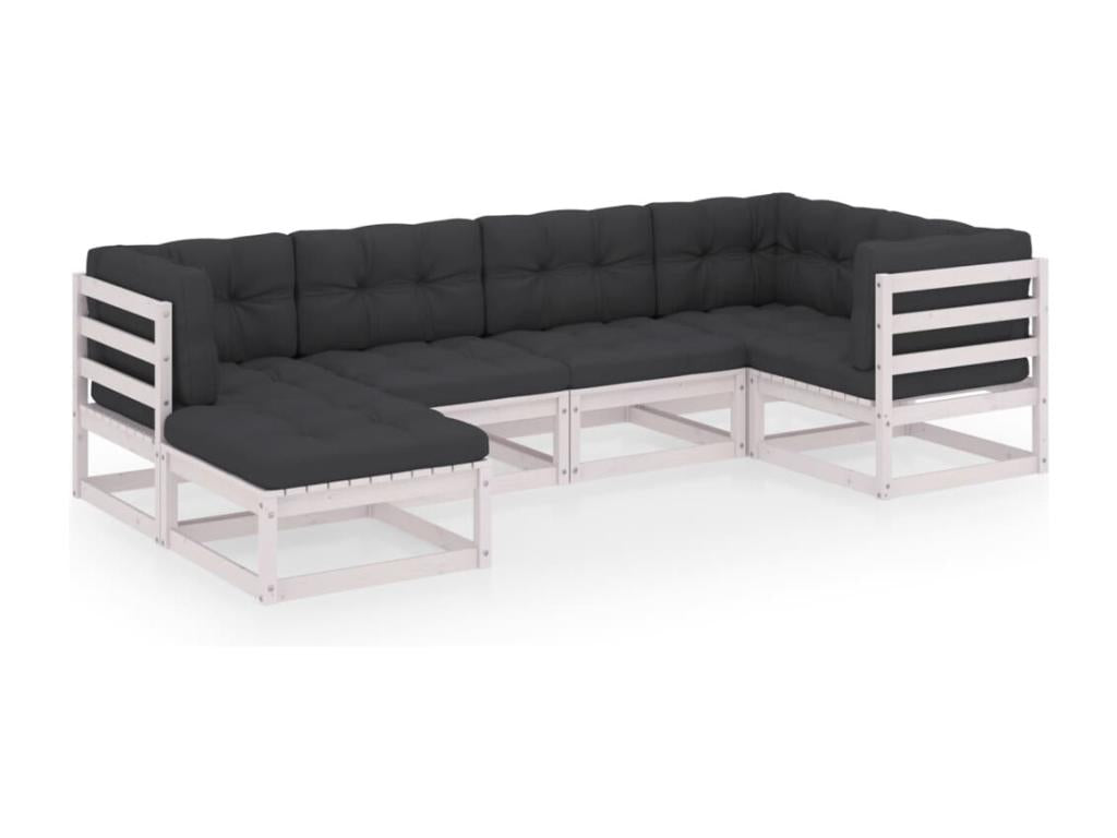 Set di mobili da esterno in legno di pino bianco