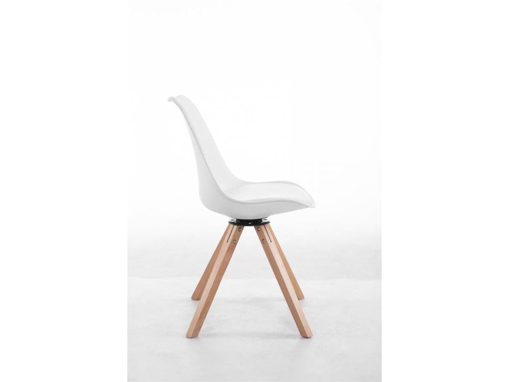 Sedia in similpelle bianca