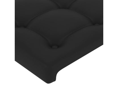 Letto in similpelle nera, 72 x 5 x 78 cm