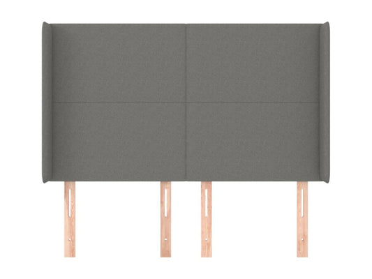 Letto in tessuto grigio, 147 x 16 x 118 cm