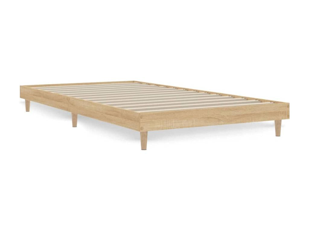 Struttura letto in legno ingegnerizzato naturale, 90 x 200 cm