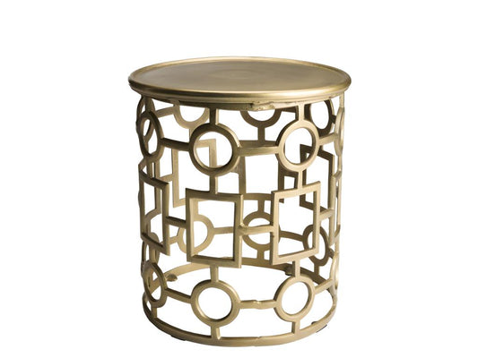 Tavolino laterale dorato, 43 x 43 cm