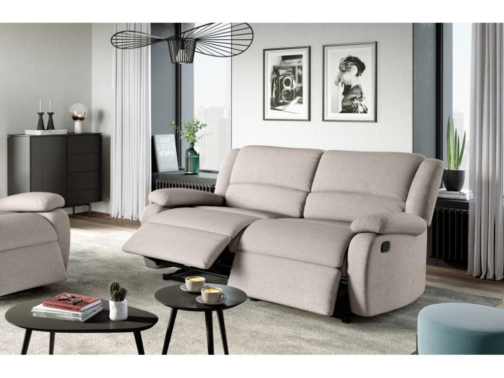 Divano in tessuto beige