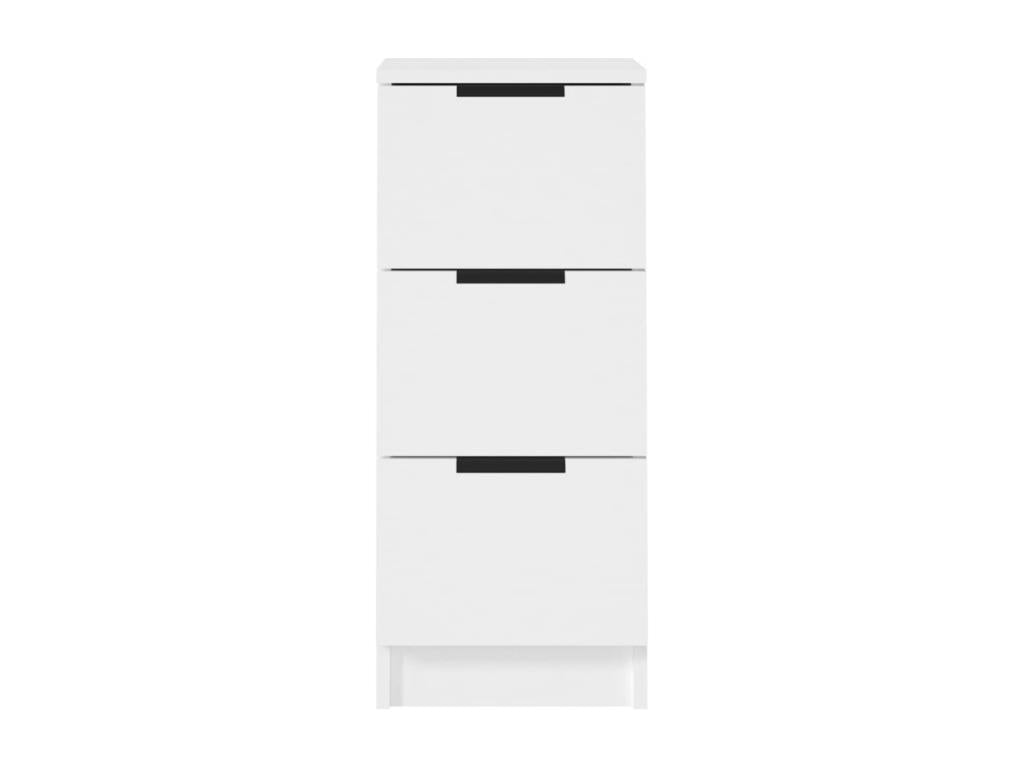 Credenza in legno ingegnerizzato bianco, 30 x 30 x 70 cm