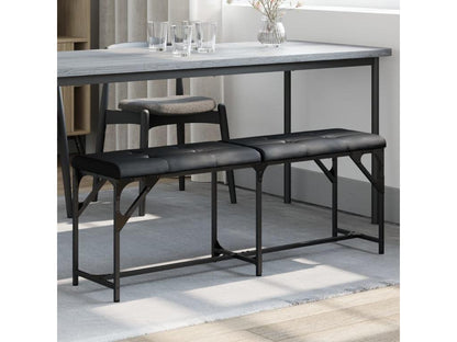 Panca in similpelle nera, 124 x 32 x 45 cm