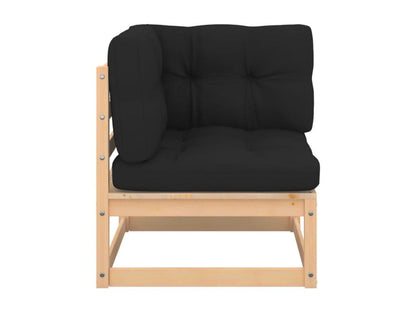 Set di mobili da esterno in legno di pino antracite