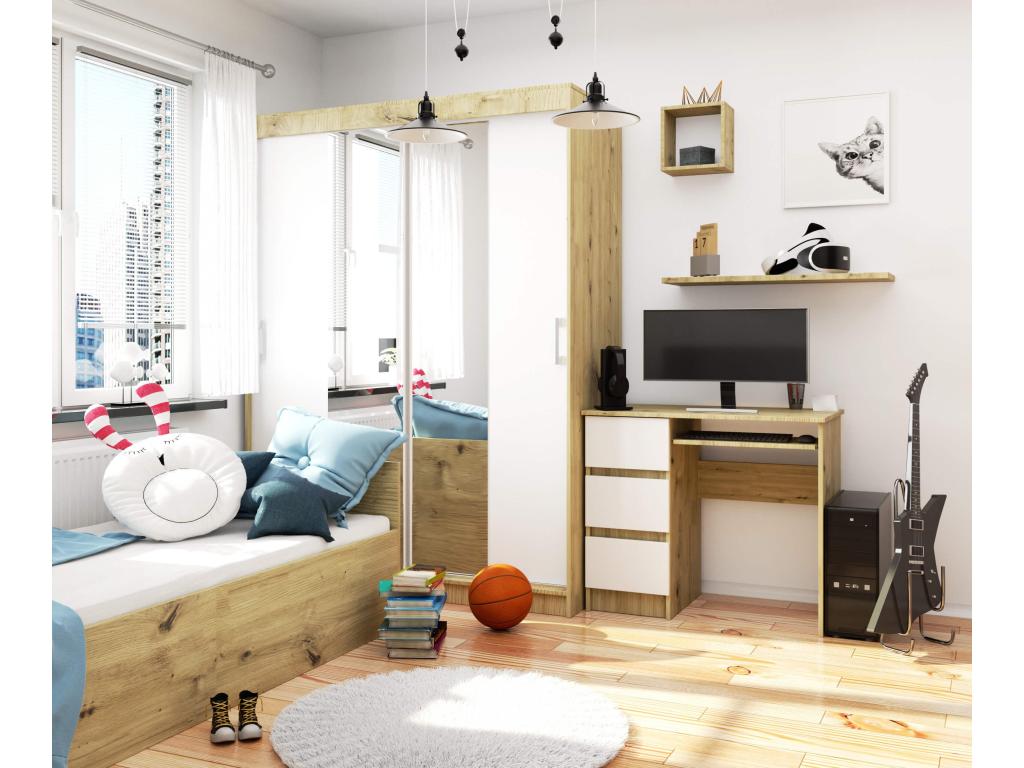 Mobili per la casa in legno di quercia bianca, 90 x 50 x 77 cm