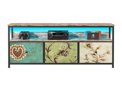 Mobile TV in pelle nera, 108 x 30 x 78 cm