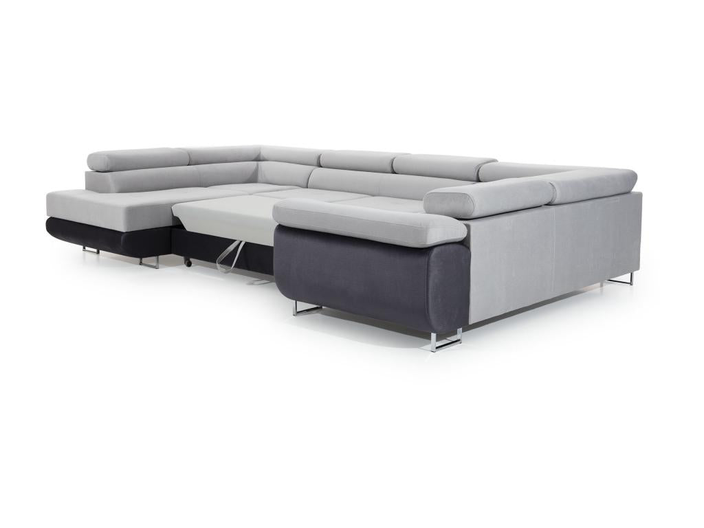 Divano letto in tessuto bianco