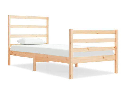 Struttura letto in legno di pino marrone, 90 x 190 cm