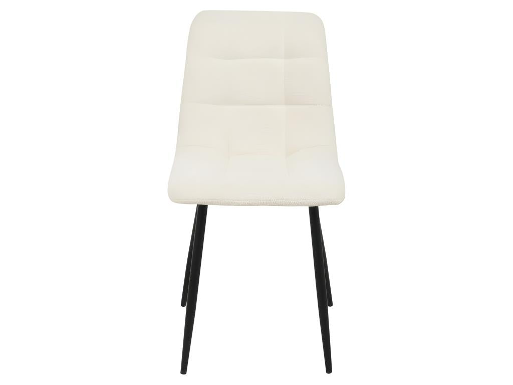 Sedia in tessuto bouclé bianco