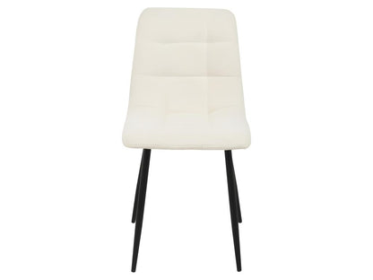 Sedia in tessuto bouclé bianco