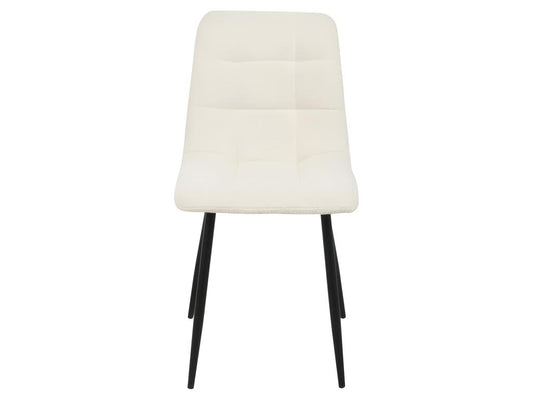 Sedia in tessuto bouclé bianco