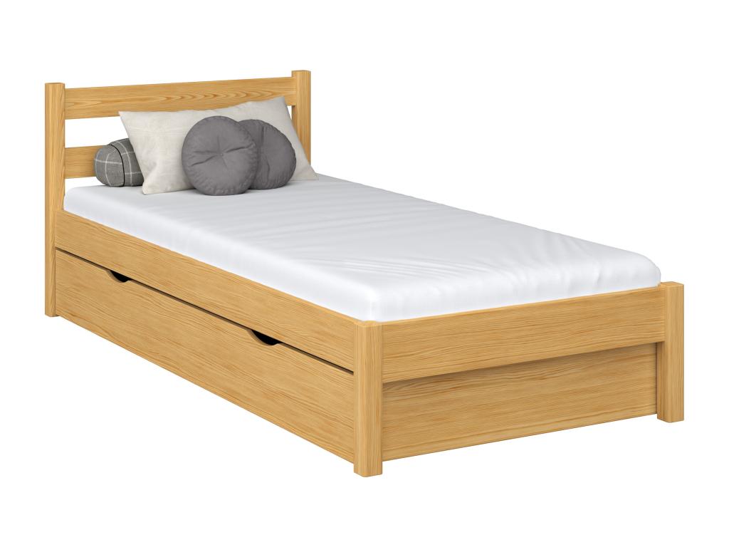 Letto in legno di pino naturale, 120 x 200 cm