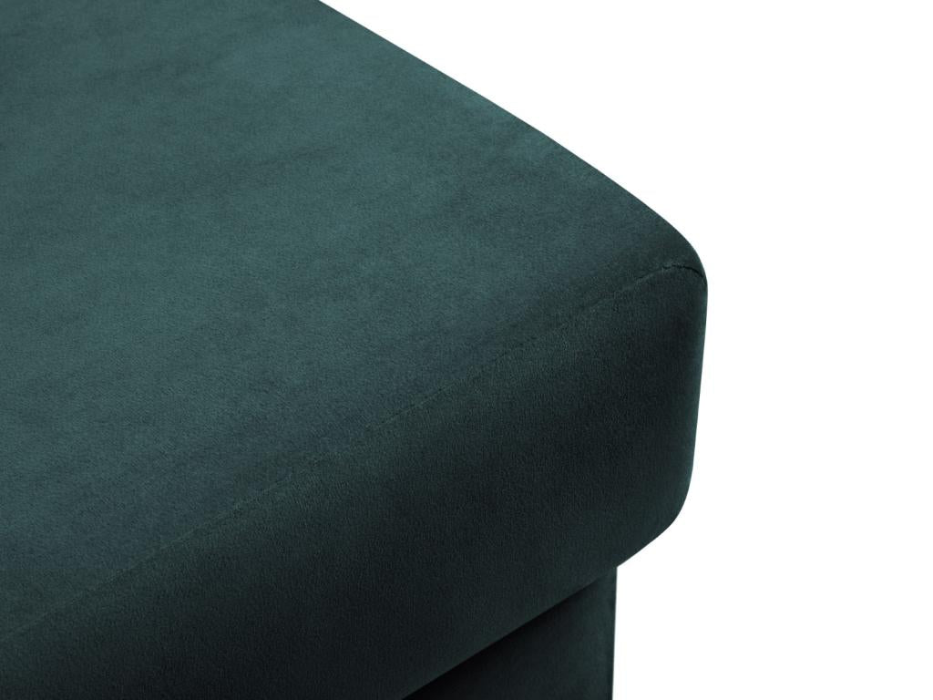 Pouf in velluto verde, 70 x 70 x 45 cm