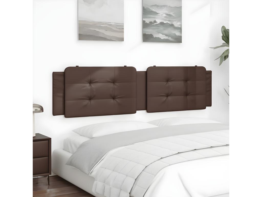 Letto in similpelle marrone