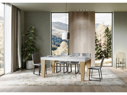 Tavolo in legno di quercia bianca, 90 x 160 cm