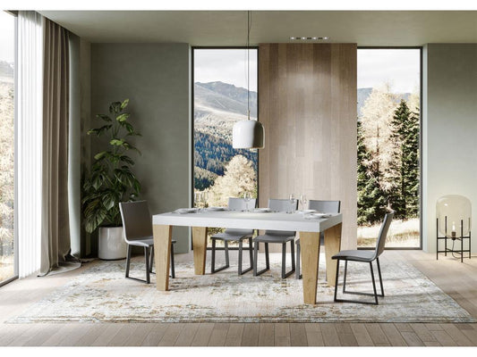 Tavolo in legno di quercia bianca, 90 x 160 cm