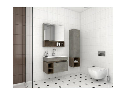 Armadio grigio, 80 x 100 x 18 cm