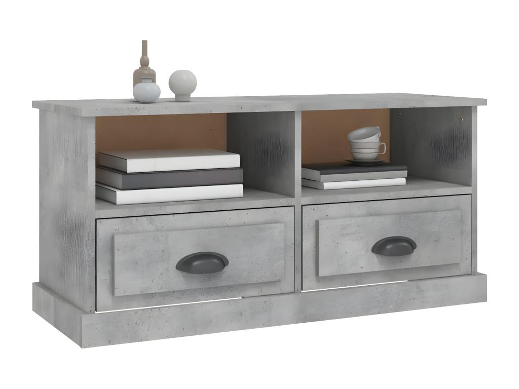 Mobile TV in legno ingegnerizzato grigio, 93 x 35,5 x 45 cm