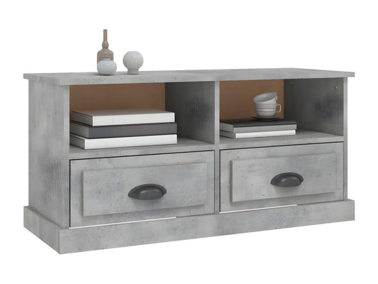 Mobile TV in legno ingegnerizzato grigio, 93 x 35,5 x 45 cm