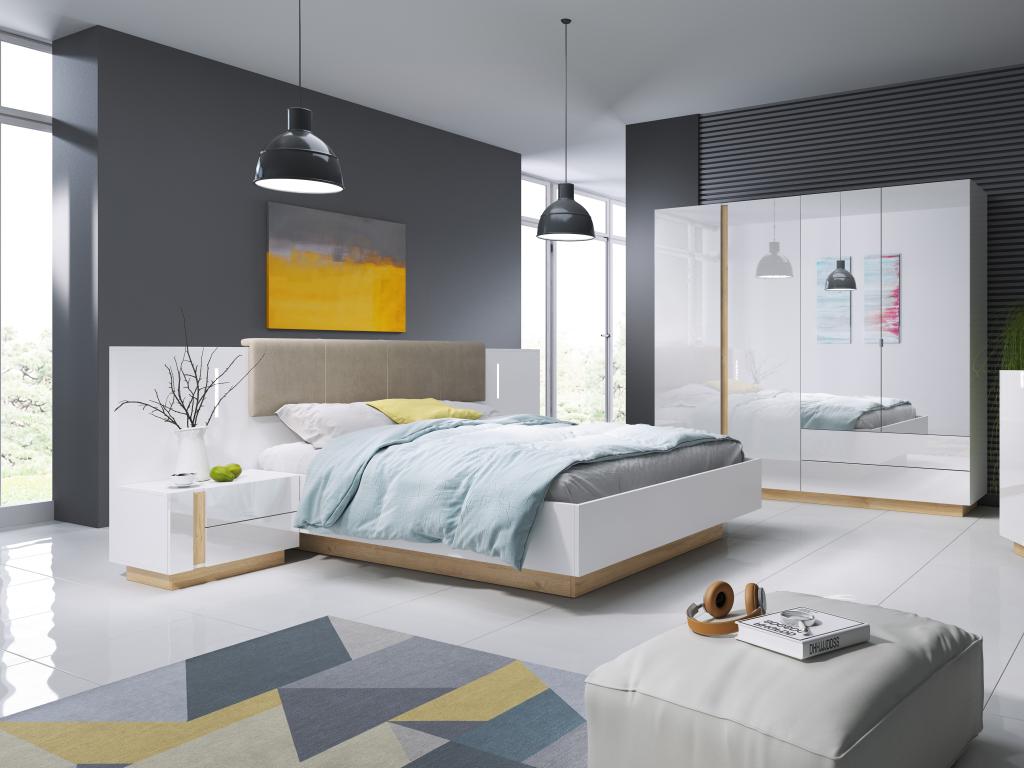 Letto bianco, 160 x 200 cm