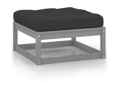 Set di mobili da esterno in legno di pino grigio