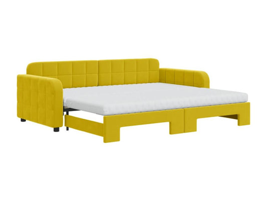 Materasso in velluto giallo, 90 x 200 cm