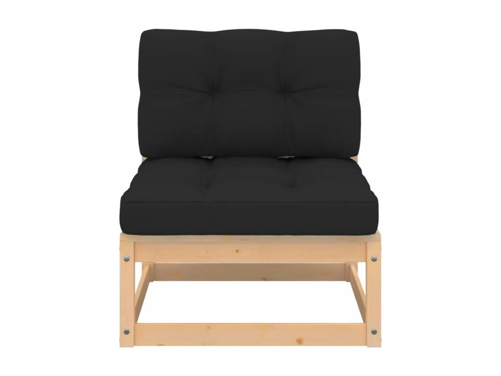 Set di mobili da esterno in legno di pino antracite