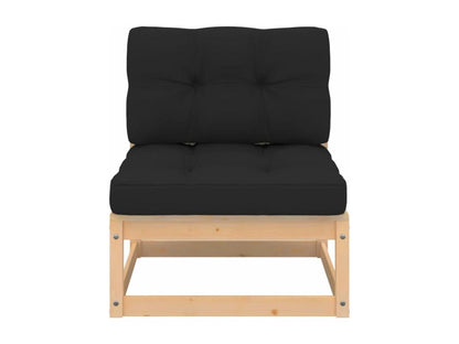 Set di mobili da esterno in legno di pino antracite