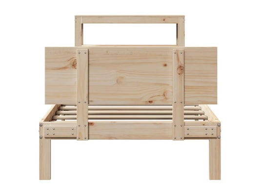 Struttura letto in legno di pino marrone, 100 x 200 cm
