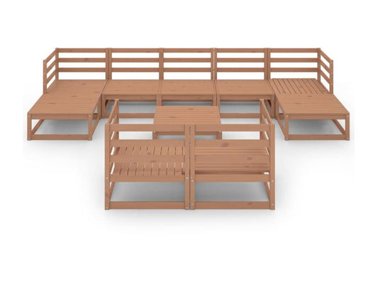 Set di mobili da esterno in legno di pino naturale