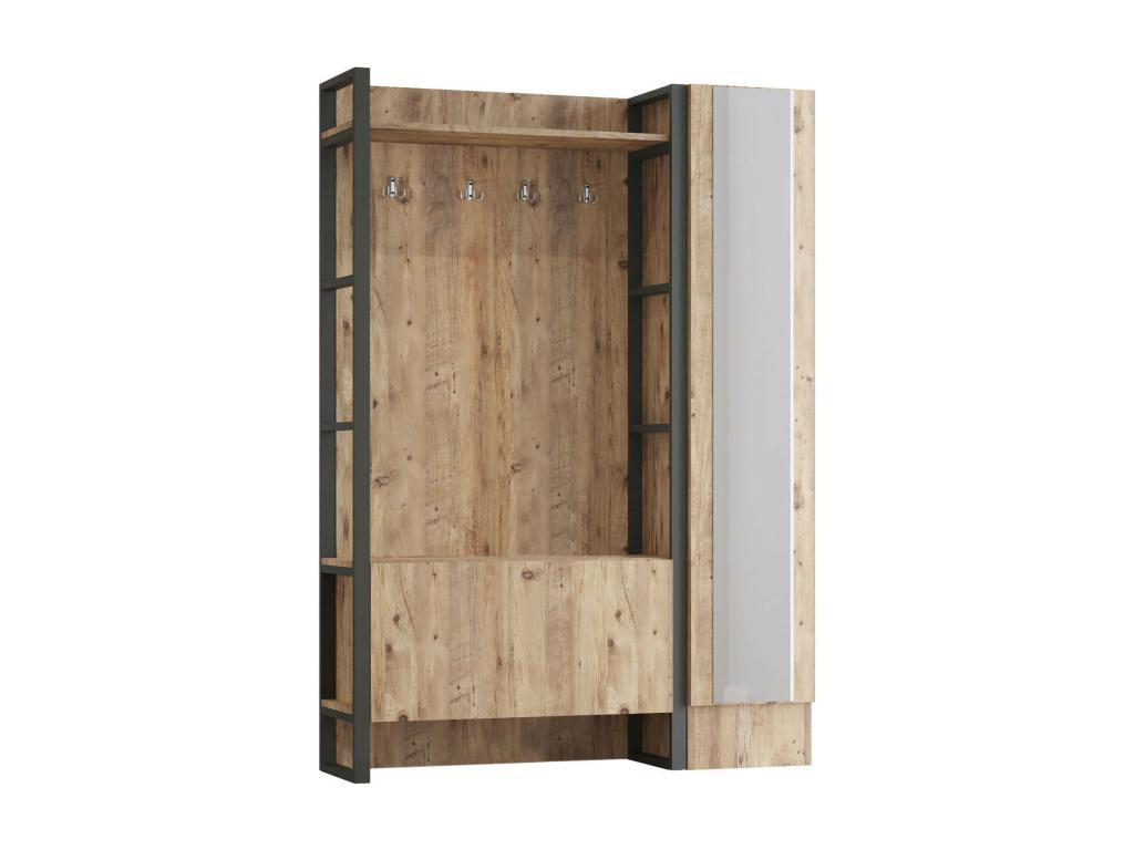 Mobili per la casa in legno di quercia beige, 126 x 34 cm