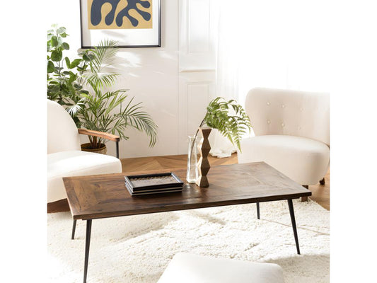 Tavolino da caffè marrone, 135 x 70 cm