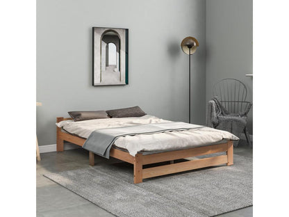 Letto in legno massello bianco, 200 x 140 cm