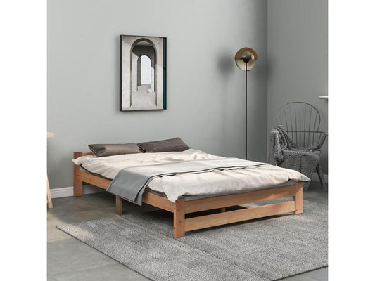 Letto in legno massello bianco, 200 x 140 cm
