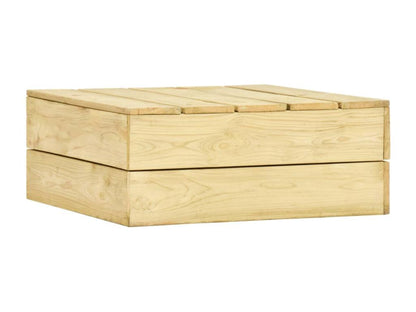 Tavolo in legno di pino marrone, 75 x 75 x 31 cm